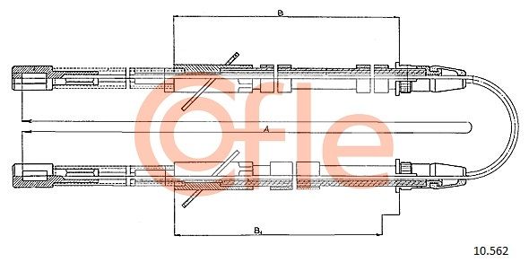 COFLE 92.10.562 Cable Pull, parking brake