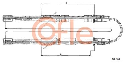 Cable Pull, parking brake COFLE 92.10.562