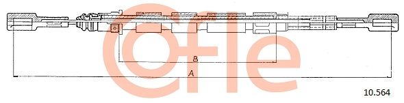 COFLE 92.10.564 Cable Pull, parking brake