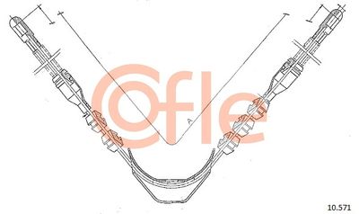 Cable Pull, parking brake COFLE 92.10.571