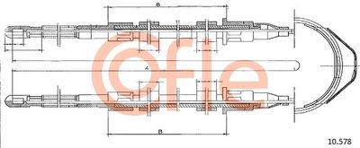 Cable Pull, parking brake COFLE 92.10.578