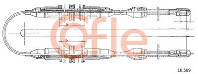 Cable Pull, parking brake COFLE 92.10.589