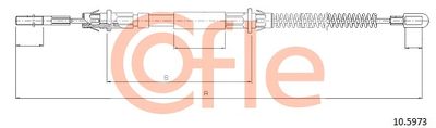 Cable Pull, parking brake COFLE 92.10.5973