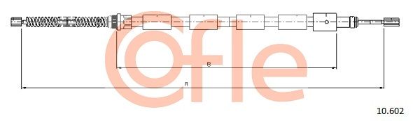 COFLE 92.10.602 Cable Pull, parking brake