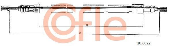 COFLE 92.10.6022 Cable Pull, parking brake