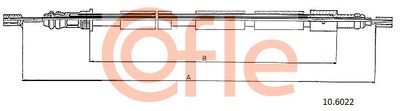 Cable Pull, parking brake COFLE 92.10.6022