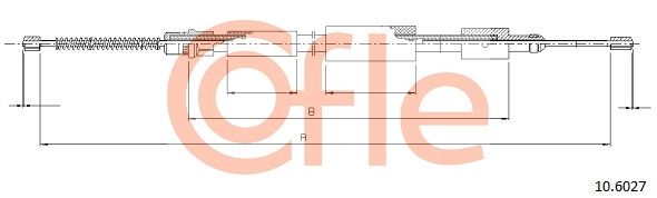 COFLE 92.10.6027 Cable Pull, parking brake