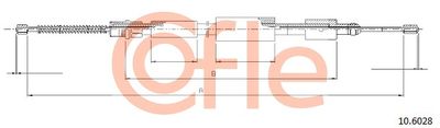 Cable Pull, parking brake COFLE 92.10.6028