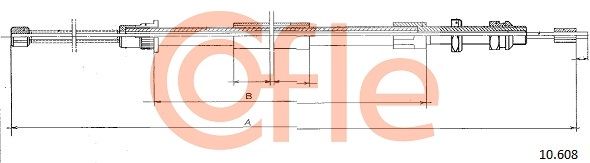 COFLE 92.10.608 Cable Pull, parking brake