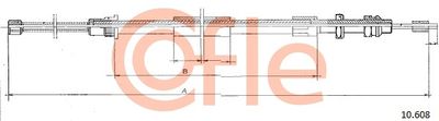 Cable Pull, parking brake COFLE 92.10.608