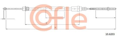 Cable Pull, parking brake COFLE 92.10.6203