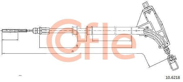 COFLE 92.10.6218 Cable Pull, parking brake
