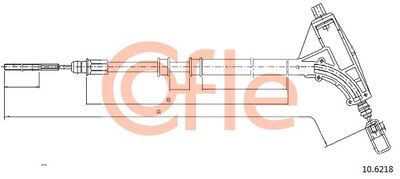 Cable Pull, parking brake COFLE 92.10.6218