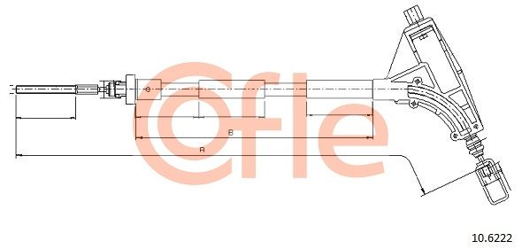 COFLE 92.10.6222 Cable Pull, parking brake