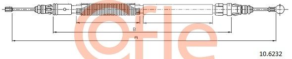 COFLE 92.10.6232 Cable Pull, parking brake
