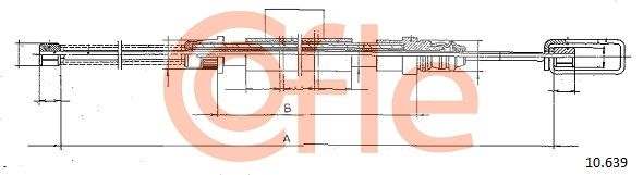 COFLE 92.10.639 Cable Pull, parking brake