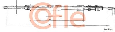 Cable Pull, parking brake COFLE 92.10.6441