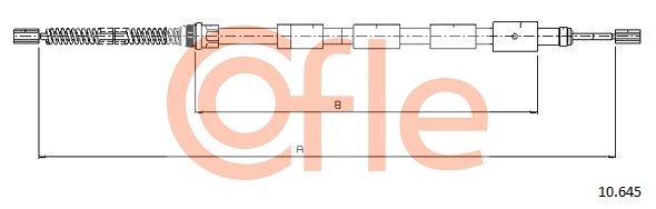 COFLE 92.10.645 Cable Pull, parking brake