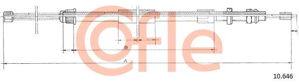 COFLE 92.10.646 Cable Pull, parking brake