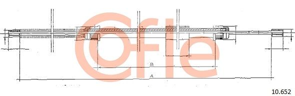 COFLE 92.10.652 Cable Pull, parking brake