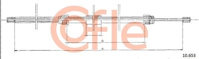 Cable Pull, parking brake COFLE 92.10.653