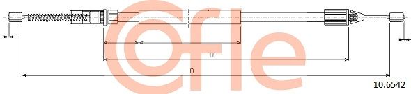 COFLE 92.10.6542 Cable Pull, parking brake