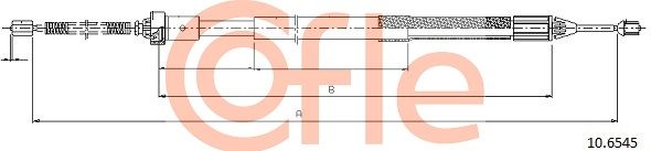 COFLE 92.10.6545 Cable Pull, parking brake