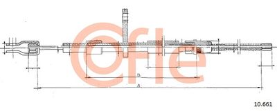 Cable Pull, parking brake COFLE 92.10.661