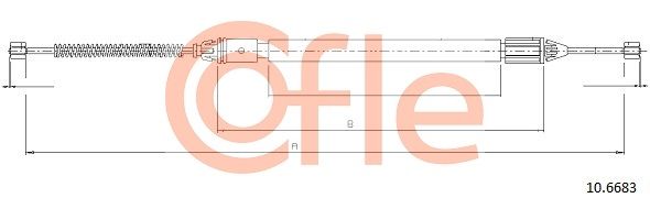 COFLE 92.10.6683 Cable Pull, parking brake