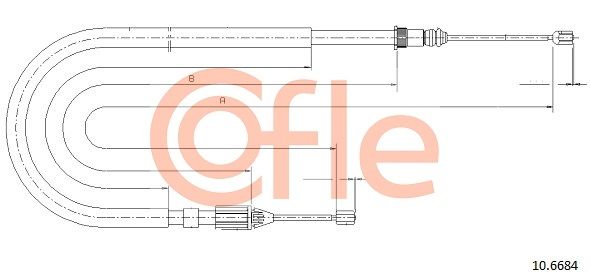 COFLE 92.10.6684 Cable Pull, parking brake