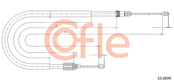 COFLE 92.10.6699 Cable Pull, parking brake