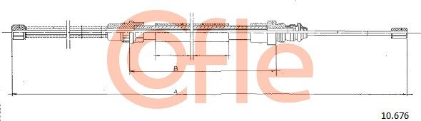 COFLE 92.10.676 Cable Pull, parking brake
