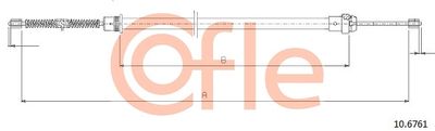 Cable Pull, parking brake COFLE 92.10.6761