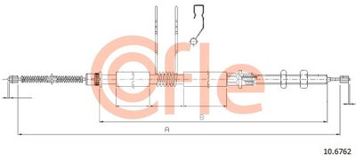 Cable Pull, parking brake COFLE 92.10.6762