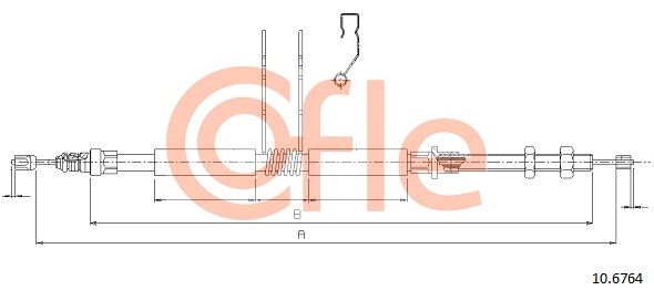 COFLE 92.10.6764 Cable Pull, parking brake