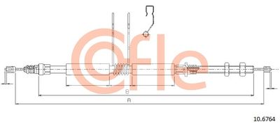 Cable Pull, parking brake COFLE 92.10.6764
