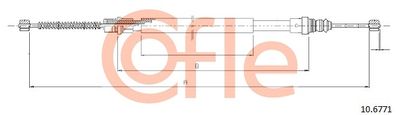 Cable Pull, parking brake COFLE 92.10.6771