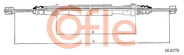 COFLE 92.10.6773 Cable Pull, parking brake