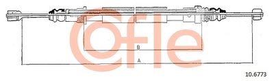 Cable Pull, parking brake COFLE 92.10.6773