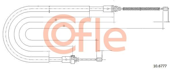 COFLE 92.10.6777 Cable Pull, parking brake