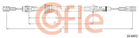 COFLE 92.10.6852 Cable Pull, parking brake