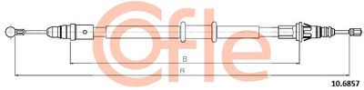 Cable Pull, parking brake COFLE 92.10.6857