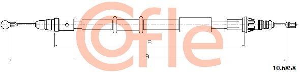 COFLE 92.10.6858 Cable Pull, parking brake