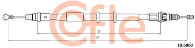 Cable Pull, parking brake COFLE 92.10.6860