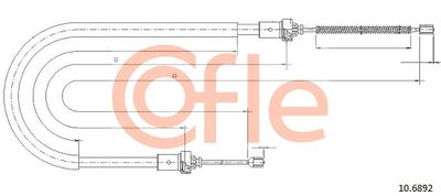 Cable Pull, parking brake COFLE 92.10.6892