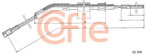 COFLE 92.10.700 Cable Pull, parking brake