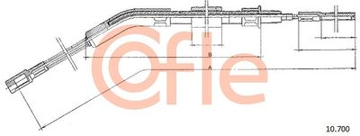 Cable Pull, parking brake COFLE 92.10.700