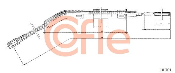 COFLE 92.10.701 Cable Pull, parking brake
