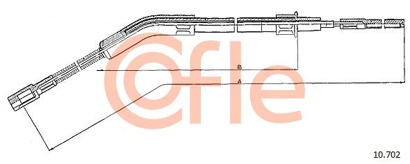 COFLE 92.10.702 Cable Pull, parking brake