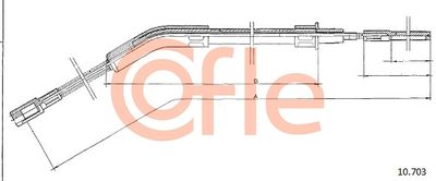 Cable Pull, parking brake COFLE 92.10.703